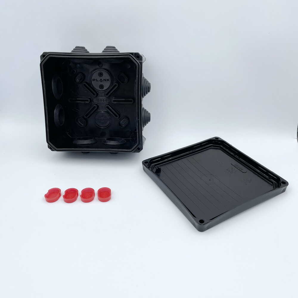 Коробка розподільча PLANK 100х100х50 чорна IB006 IP55 ( PLK6506550 )